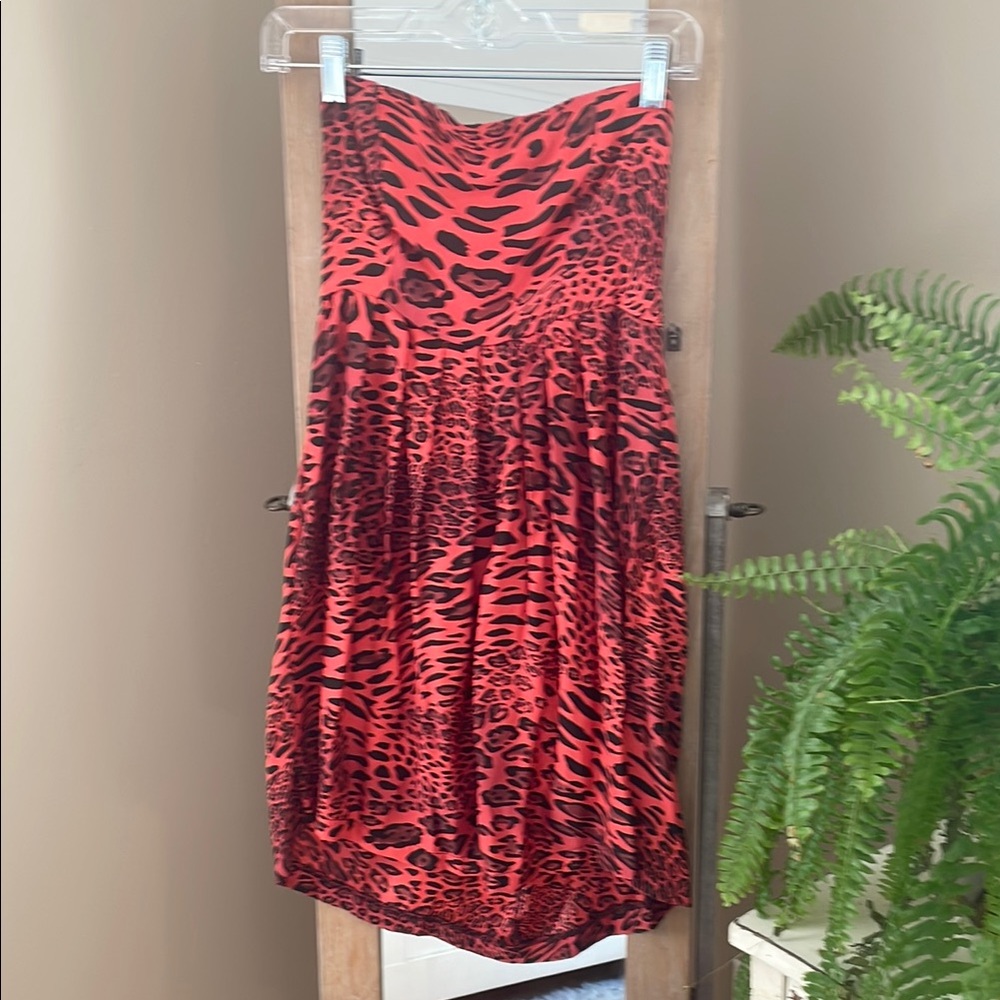 Leopard Print Dress with Back Zipper